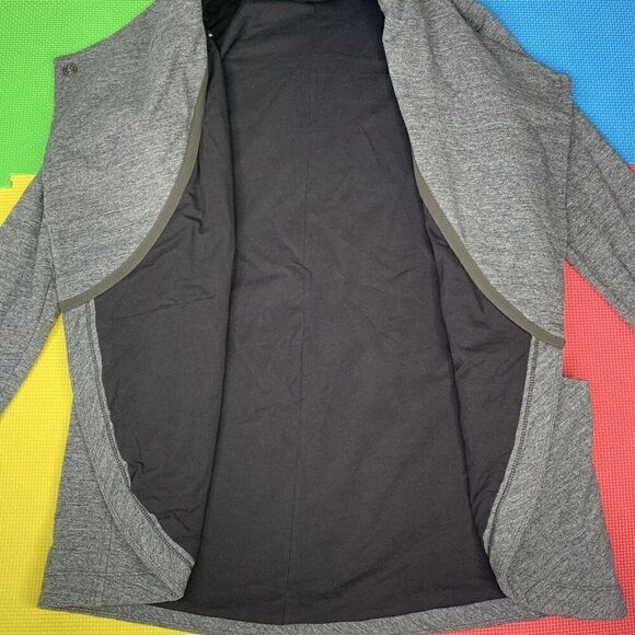 Lululemon Size 6 That's A Wrap Jacket Heathered Slub Coal Stretch French Terry - Picture 13 of 16